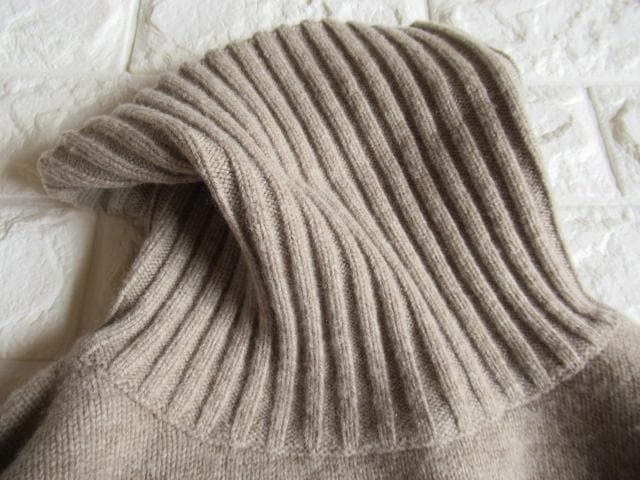 ユナイテッドアローズ 上質 カシミヤ混 コクーン タートル ニット ベージュ