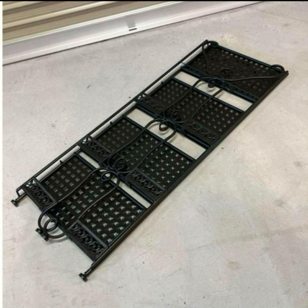 アンティーク調 アイアンフレーム 4段折りたたみラック 飾り棚 花台 レトロ