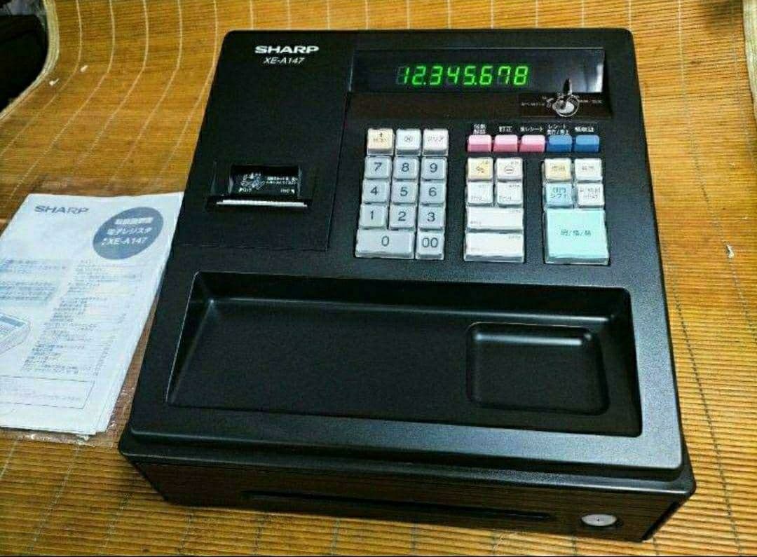 シャープレジスター　XE-A147　PC連携売上管理フル設定無料　030066
