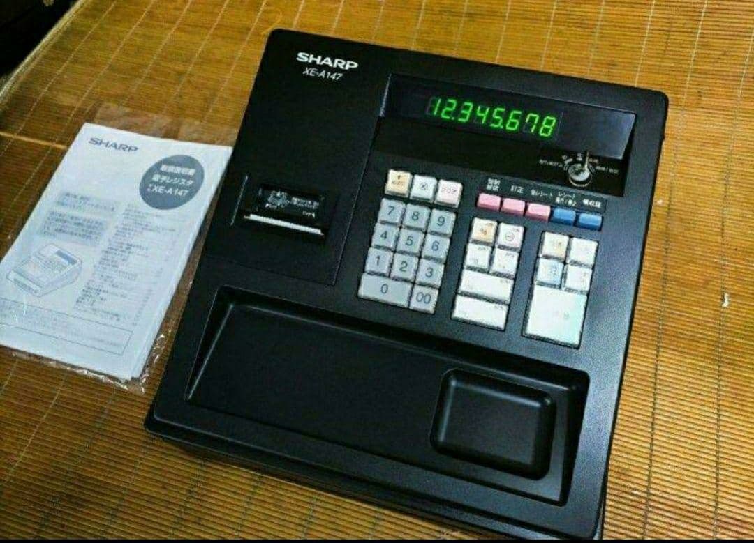 シャープレジスター　XE-A147　PC連携売上管理フル設定無料　030066