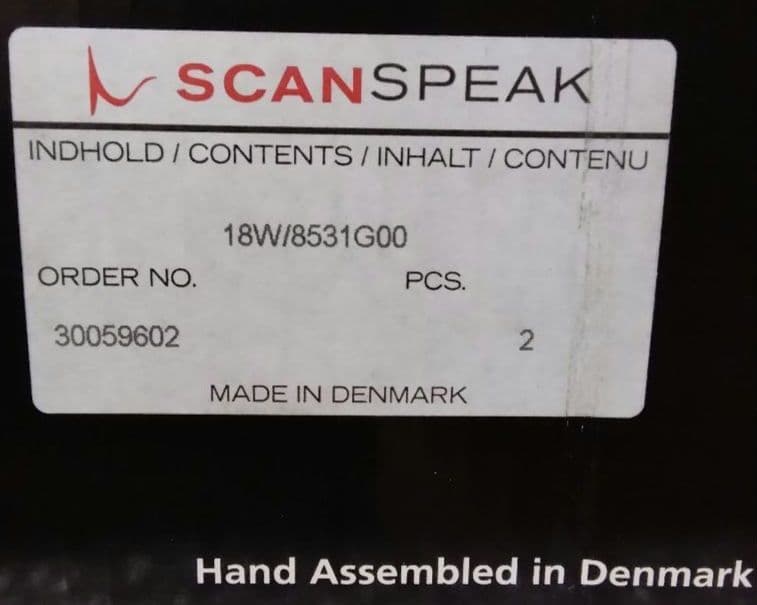 SCAN -SPEAK 　18W/8531G00 　新品 2個セット　①