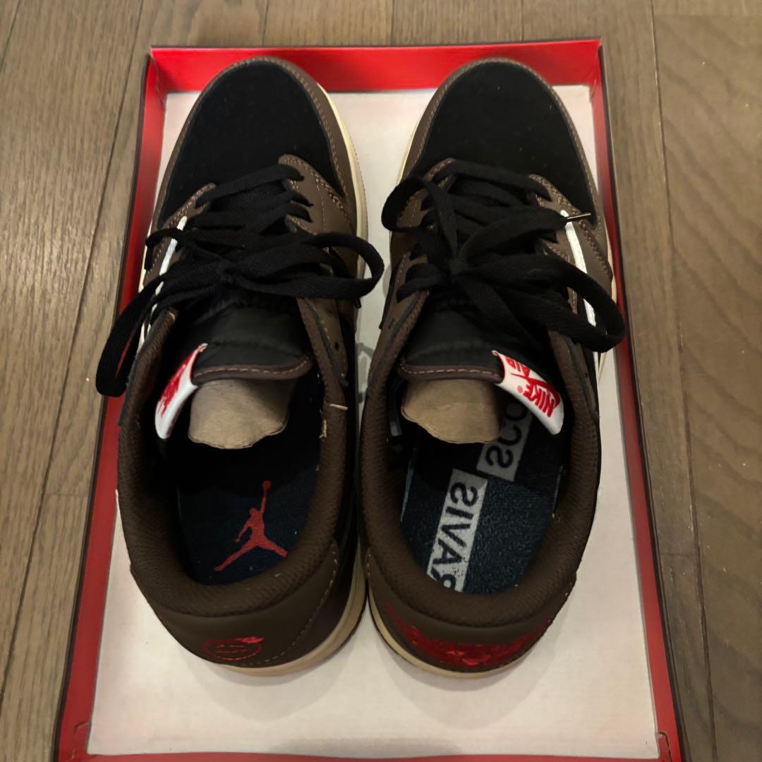 【1度のみ使用】　トラヴィススコット　ナイキ エアジョーダン1 ロー　ダークモカ