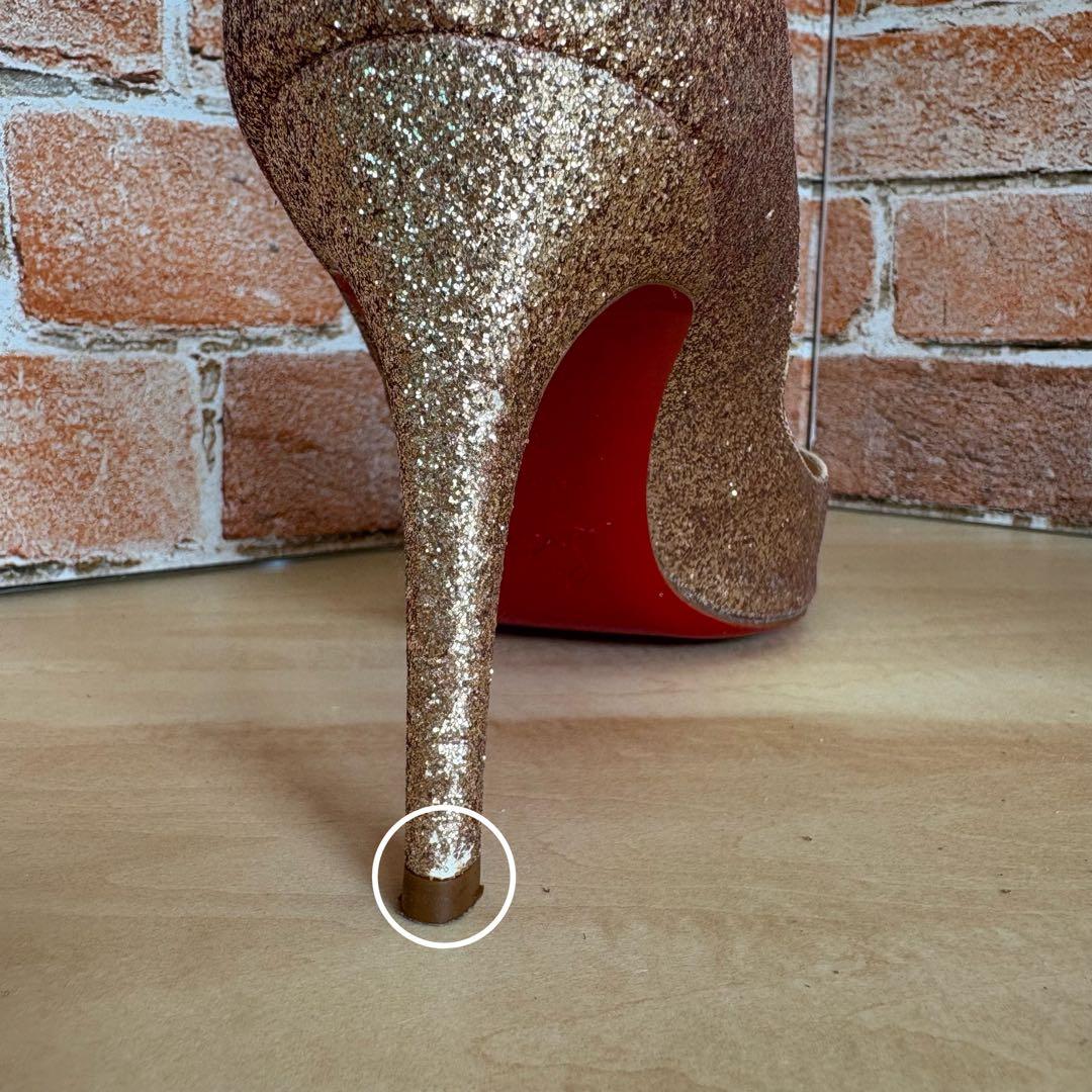 ✨クリスチャンルブタン✨ゴールド ハイヒール25cm結婚式・パーティ