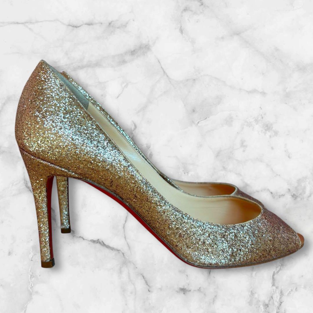 ✨クリスチャンルブタン✨ゴールド ハイヒール25cm結婚式・パーティ