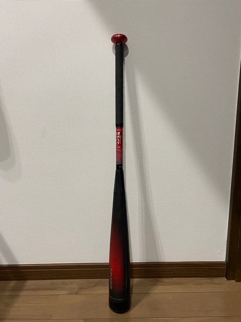 軟式バット mm23 83cm 700g トップバランス　黒赤 グラデーション