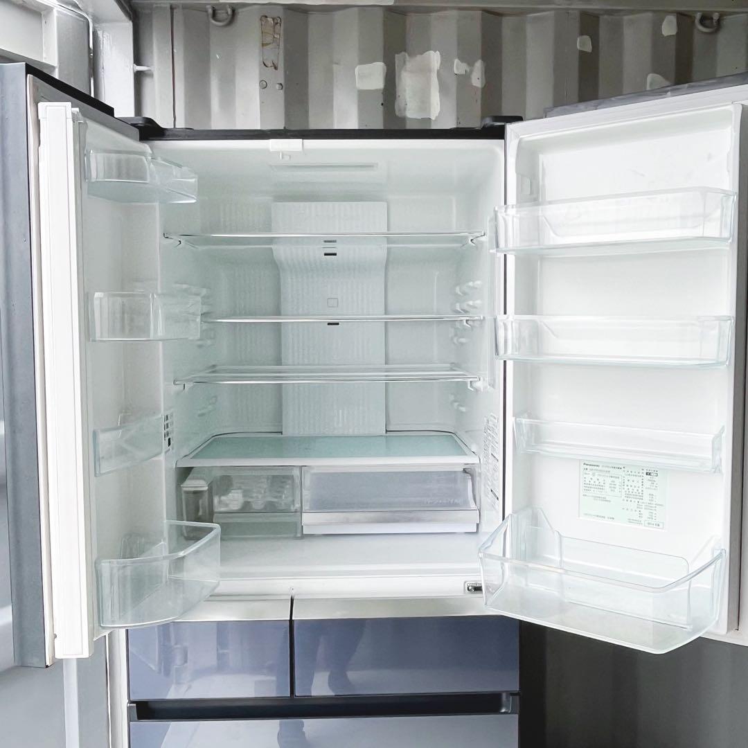 取付無料！パナソニックフルフラットガラスドア 高性能おしゃれインテリア冷蔵庫！