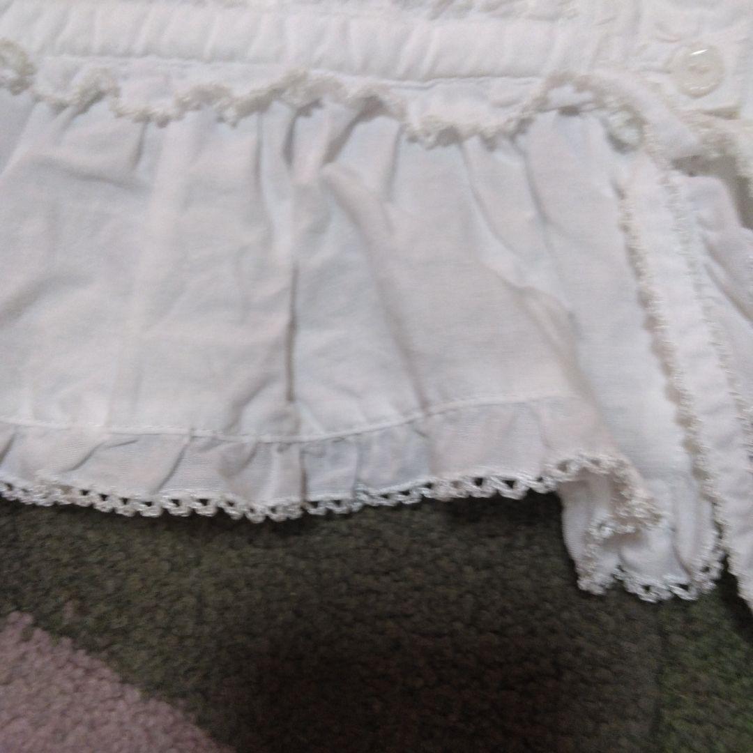 ピンクハウス　激かわフリル付きホワイト長袖ブラウス