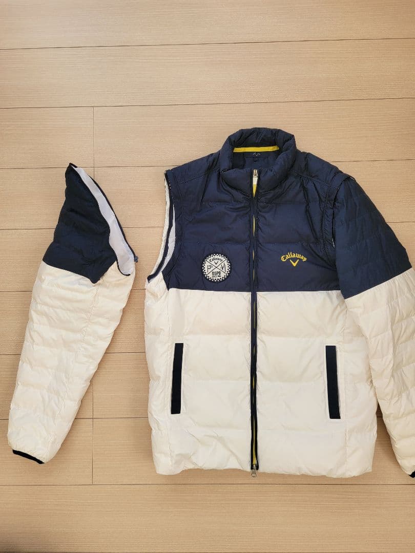 Callaway ダウンジャケット　ダウンベスト ネイビー/ホワイト