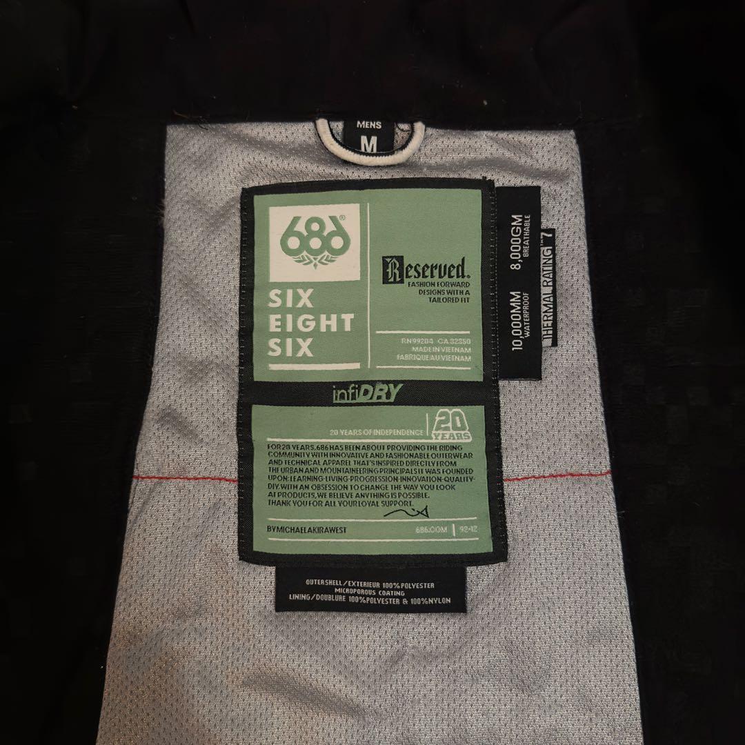 ア*ト様 686 スノーボードウェア シックスエイトシックス 上下セット Mサイ