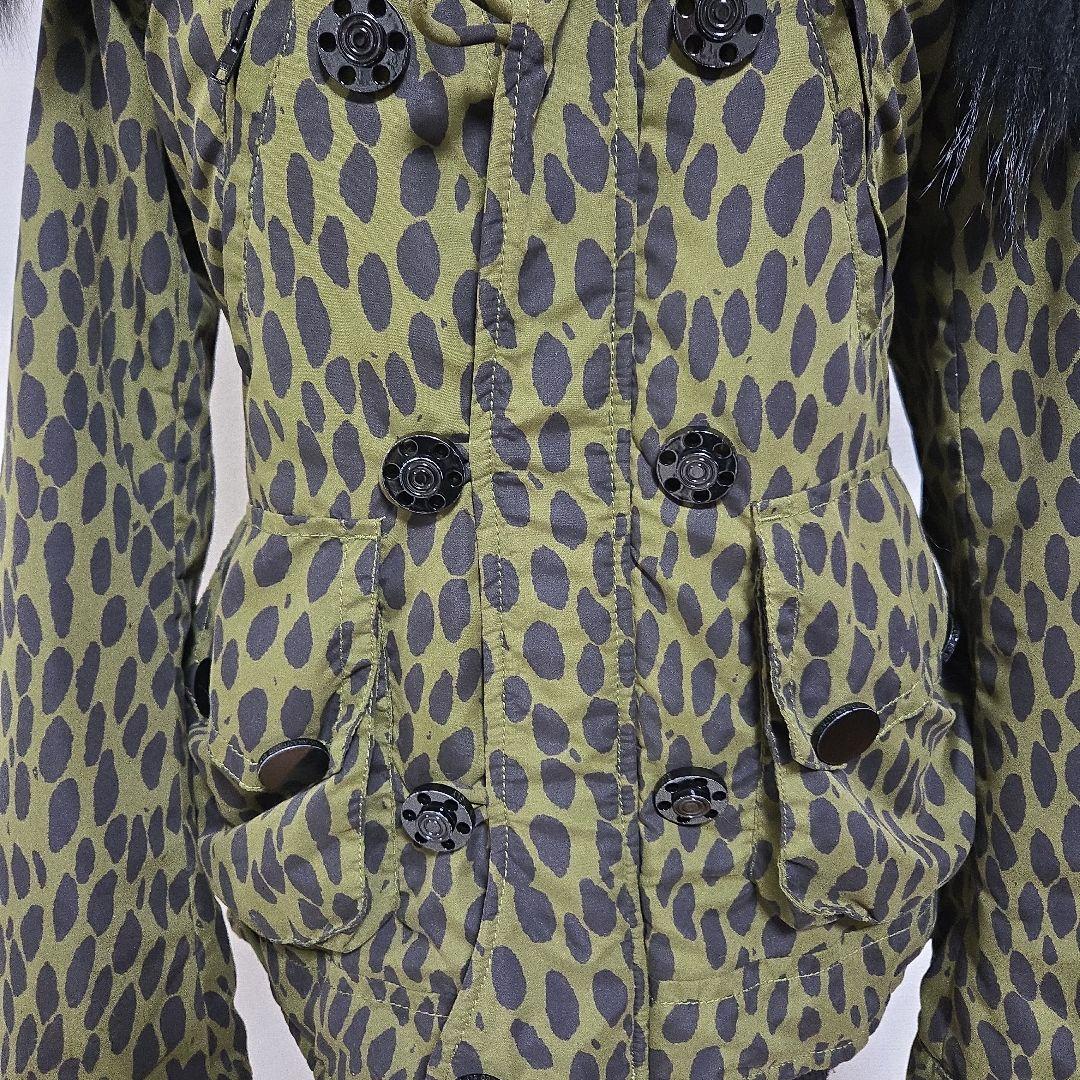 y2k スライ SLY ヒョウ柄 モッズコート リアルファー 平成ギャル N3B