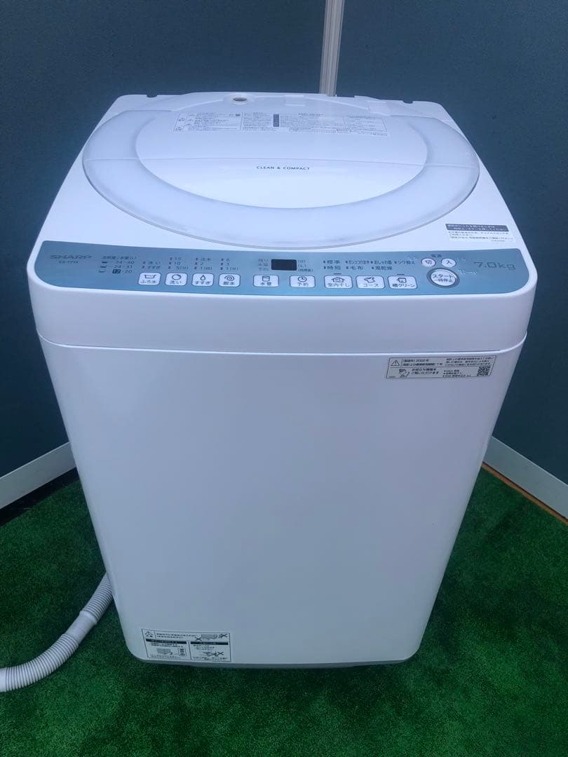 【2022年　7kg】SHARP ES-T714-W ホワイト 全自動洗濯機