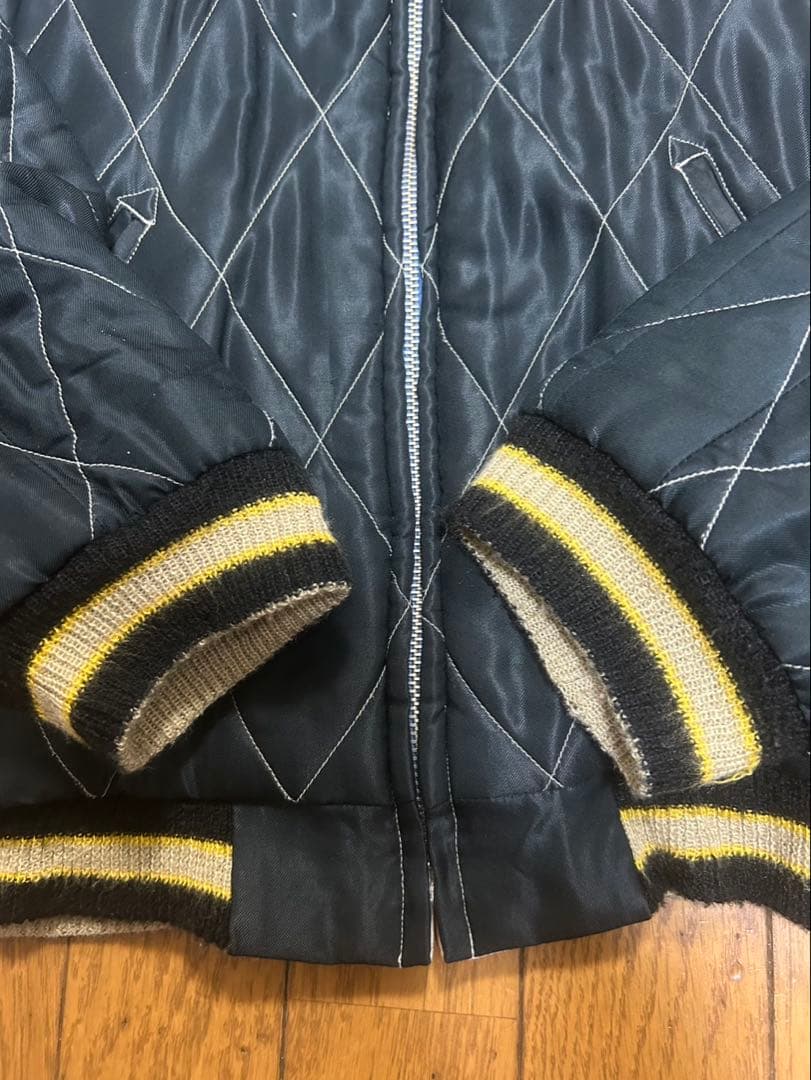 テーラー東洋　別珍　スカジャン　 ホワイトイーグル×ブラックタイガー　サイズL