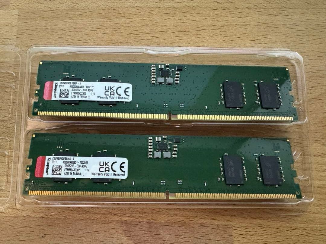 DDR5メモリ 16GB(8GB2枚組) BD48U40BS6MA-8