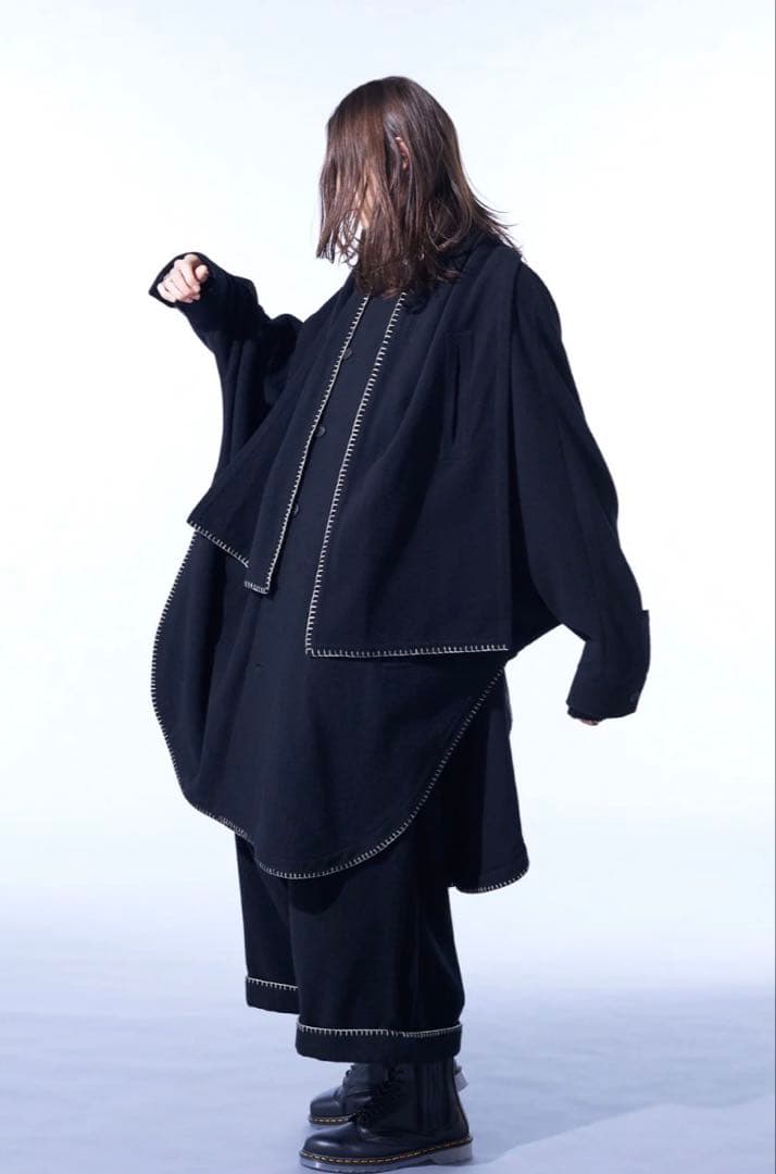 ジャケット・アウター MOSSA STOLE COLLAR BIGSILHOUETTE COAT
