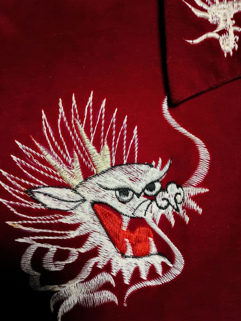 さらに値下げしました。スカジャン　襟付き　ベロア ヴィンテージ