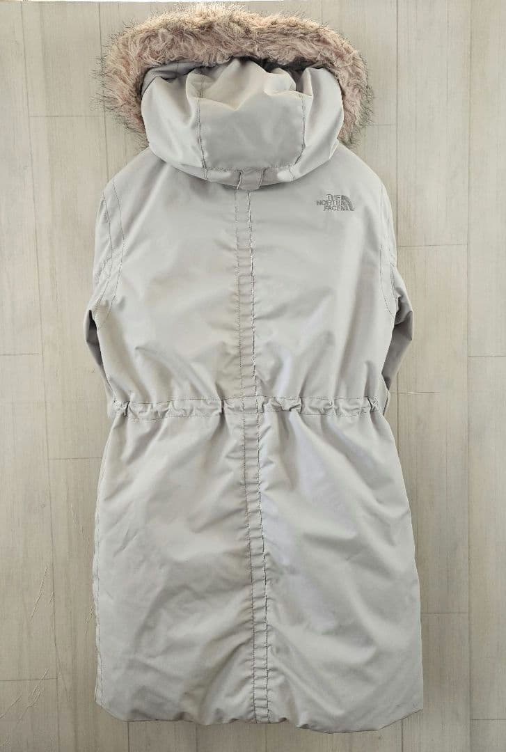 【超希少】ノースフェイス ロング ダウンジャケット ファー付き アイスグレー S