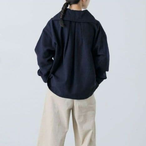 新品タグ付き かぐれ ウールコットン セーラープルオーバー セーラーカラー