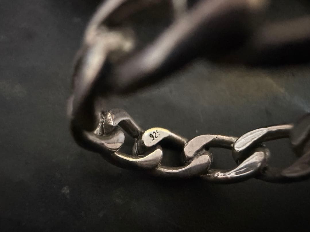 希少　ヴィンテージ　リング　アンティーク喜平　チェーン　シルバー　925