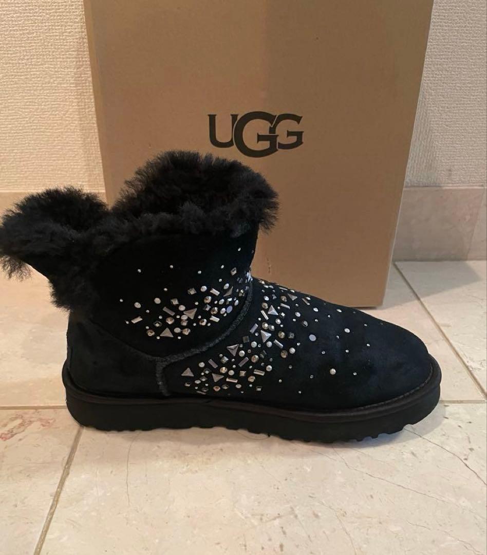 最終お値下げ UGG GALAXY BLING MINI ブラック 7 美品