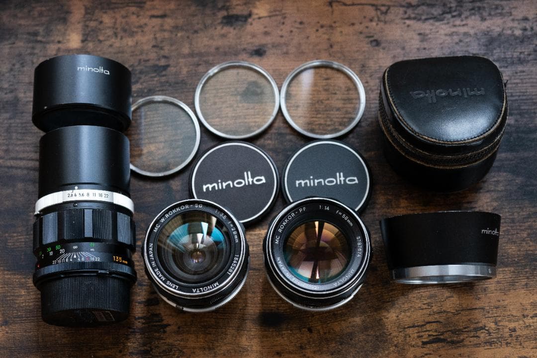 MINOLTA MC ROKKOR 58mm F1.4 などロッコール3点