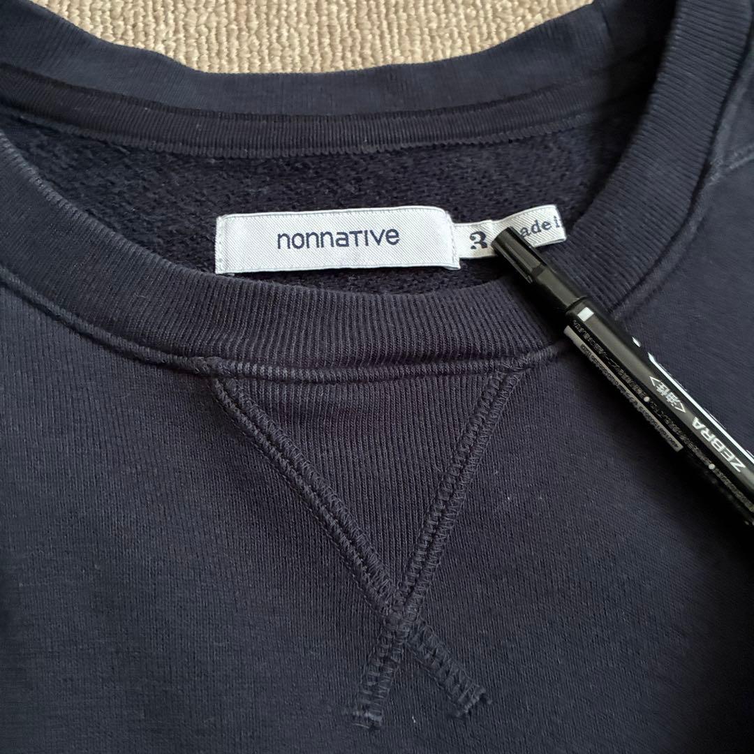 値下げ依頼 ノンネイティブ プルオーバー スウェット ネイビー 3