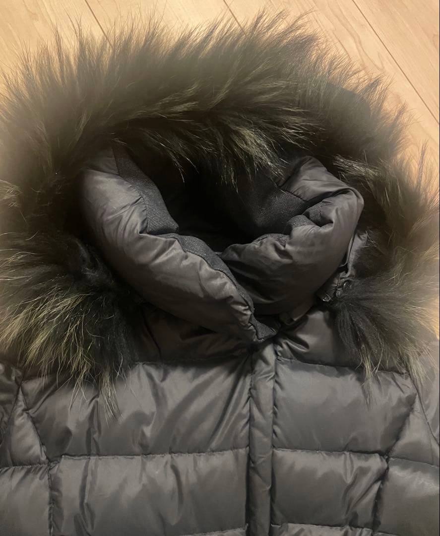 23区 3way ロング ダウンコート ファー ラクーン ブラック 40