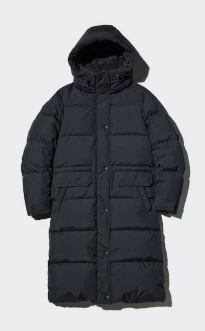 ユニクロ ウルトラウォームダウンロングコート ブラック WOMEN M