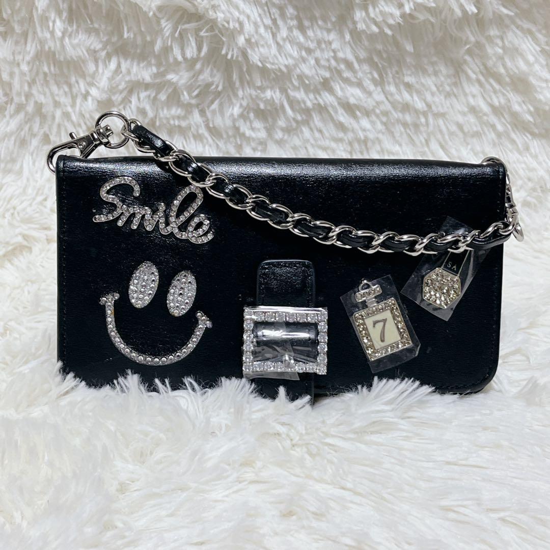 美品　サロンドアルファード　スマホケース　ルクーチェ　手帳型　多機種対応