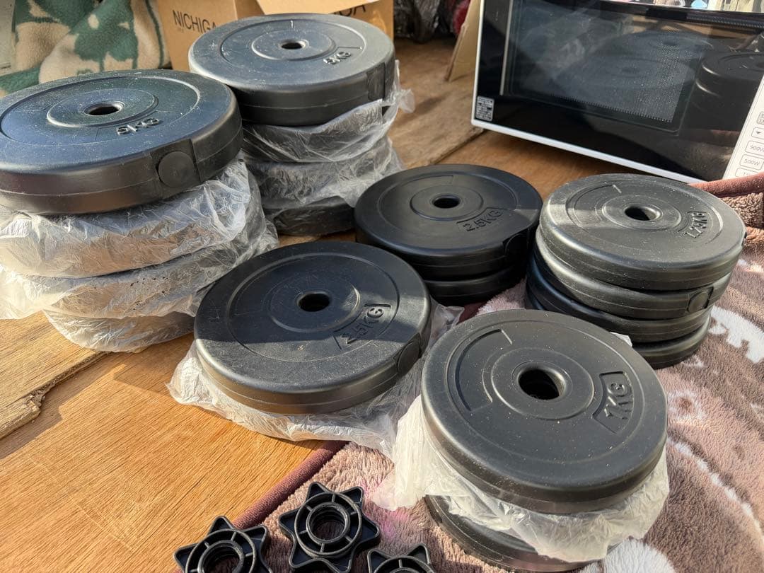 60kg ダンベル兼用バーベル 連結シャフト 可変式 筋トレ セット カール