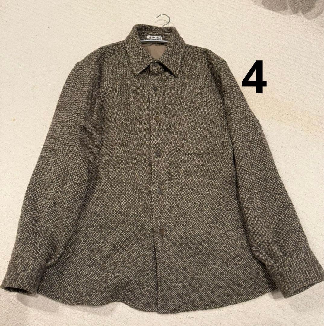 トップス AURALEE SPUN TWEED SHIRT BLOUSON 4