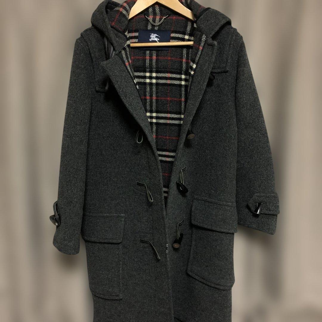希少✨BURBERRY ダッフルコート チャコールグレーノバチェック バーバリー