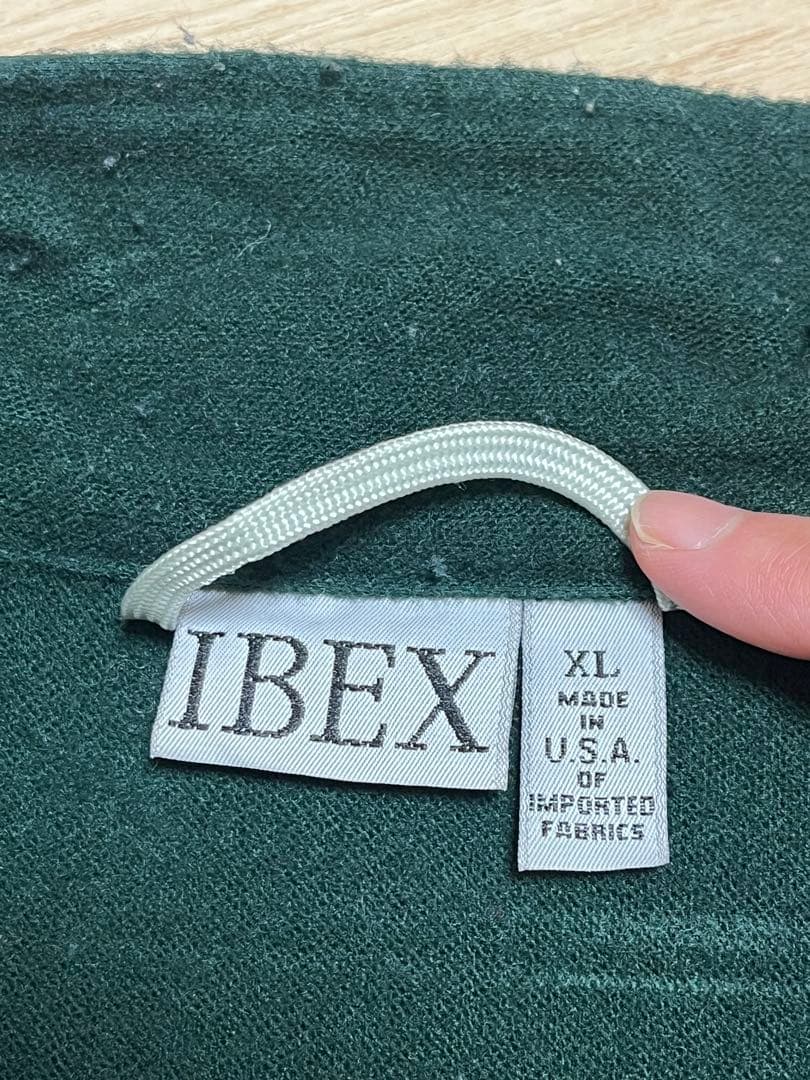 IBEX フルジップジャケットXL グリーン×ブラック 〈20年前モデル〉