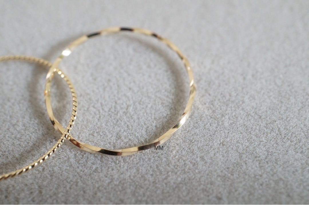 《刻印あり》新品K10YG レイヤードリング 11号