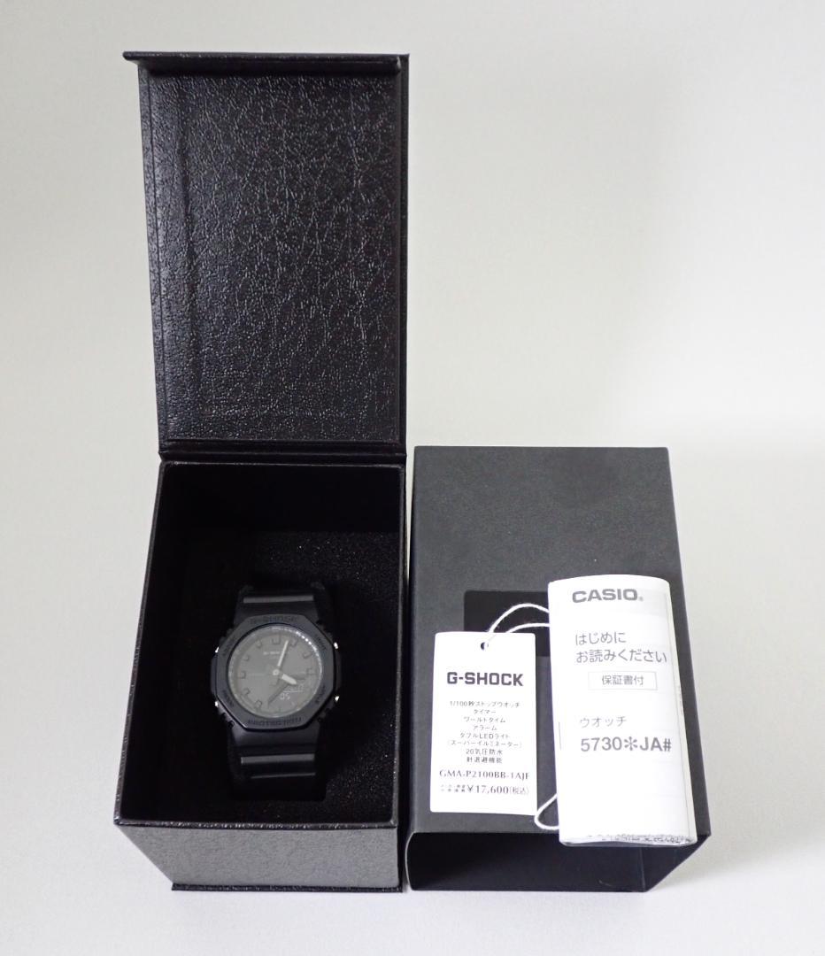 美品 G-SHOCK GMA-P2100BB-1AJF コンパクトサイズ