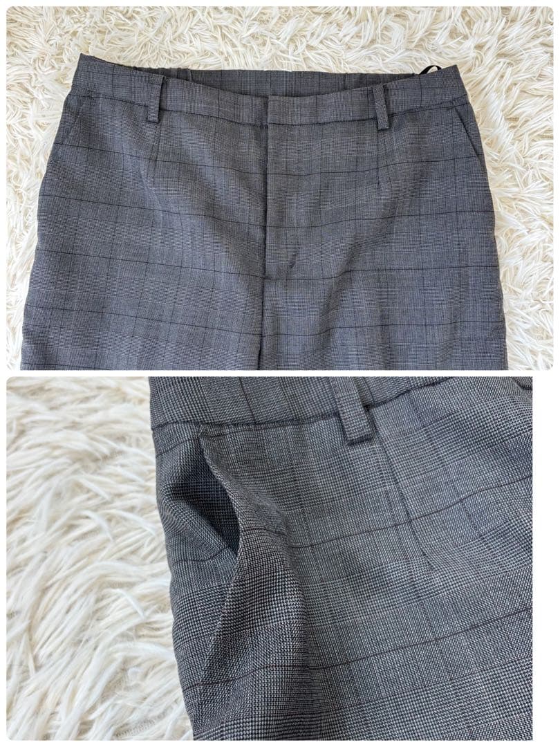 美品　SUIT SELECTスーツ　3点セット　グレーチェック　春夏対応11号