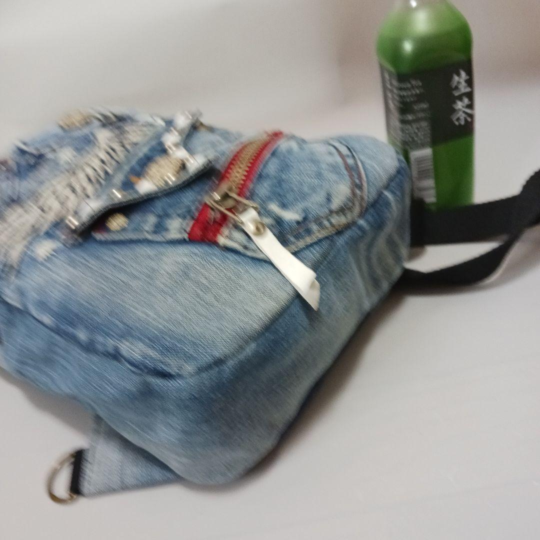 ミント　リメイクデニムバッグ①トートバッグ②ボディバッグ