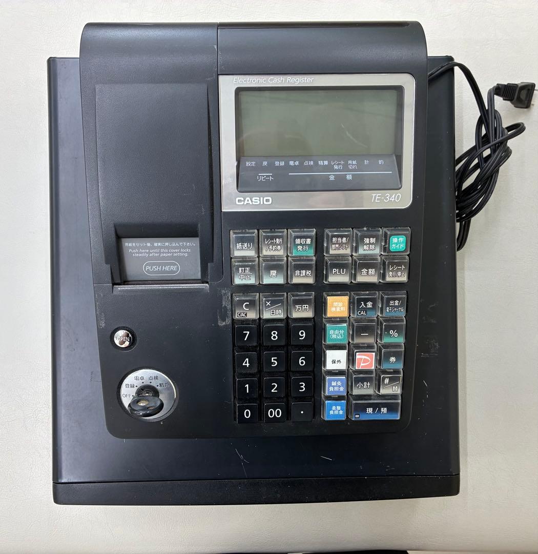 CASIO TE-340 電子レジスター ブラック