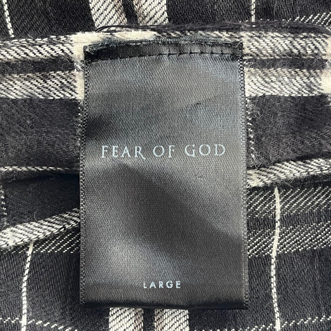FEAR OF GOD 3rd カットオフ 半袖チェックシャツ サイズL