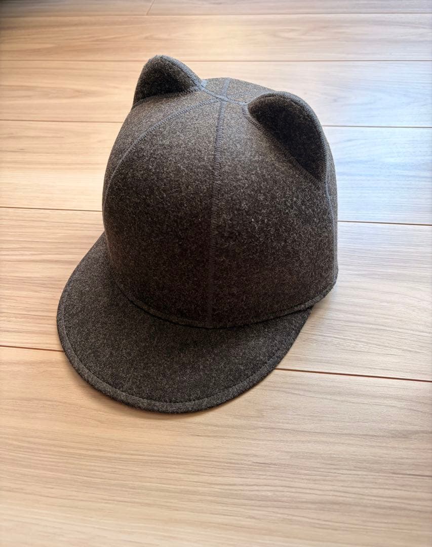 boniture 猫耳付きキャップ　キャット　帽子　グレー