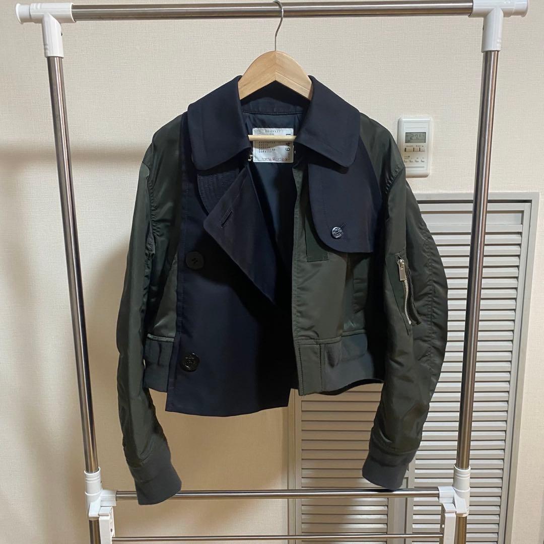 Sacai ナイロンツイルドッキングジャケット