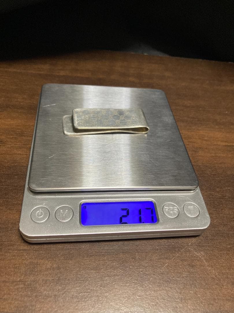 グッチ マネークリップ GG柄 グッチシマ ダブルG シルバー925