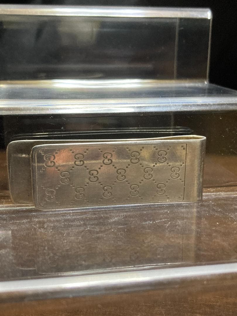 グッチ マネークリップ GG柄 グッチシマ ダブルG シルバー925