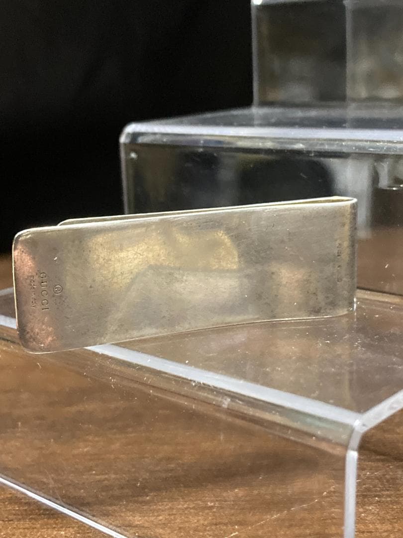 グッチ マネークリップ GG柄 グッチシマ ダブルG シルバー925