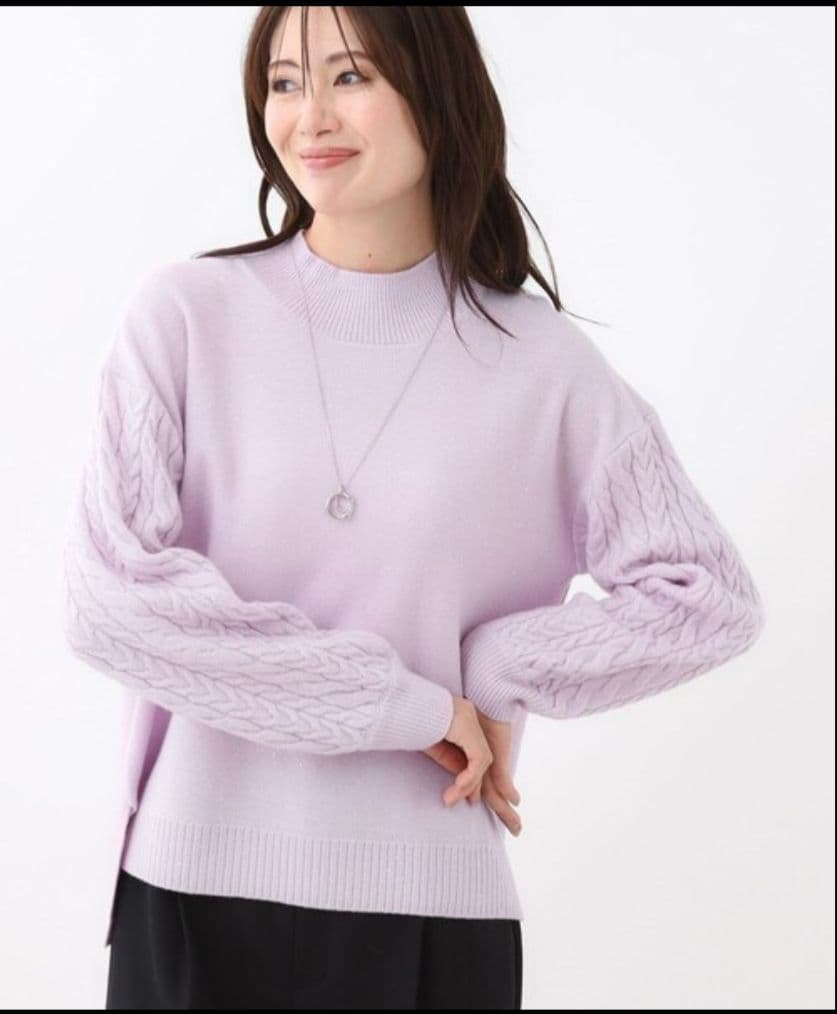 リフレクト ラメ×スパンコールウール混ニット M