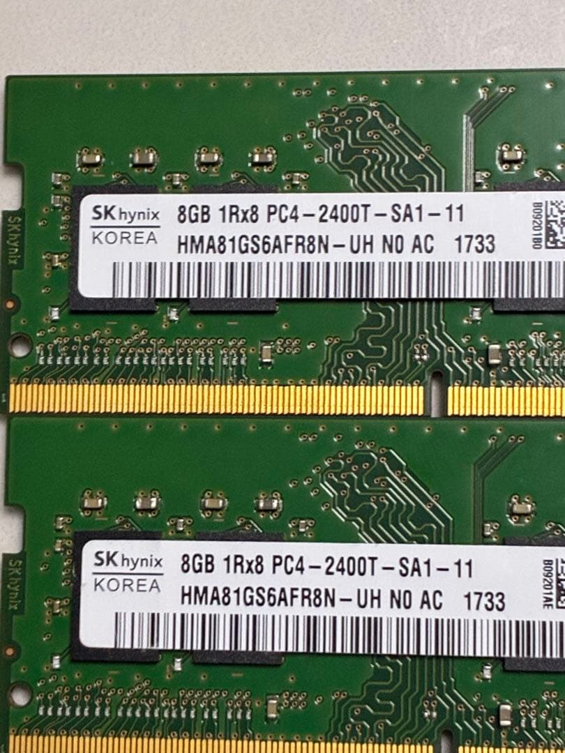 ★SKhynix製ノートPC用メモリ PC4-2400T 8GB ４枚セット