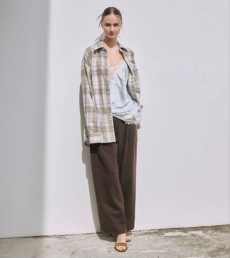 LAVANDA(ラバンダ) オーバーチェックシャツ - BEIGE