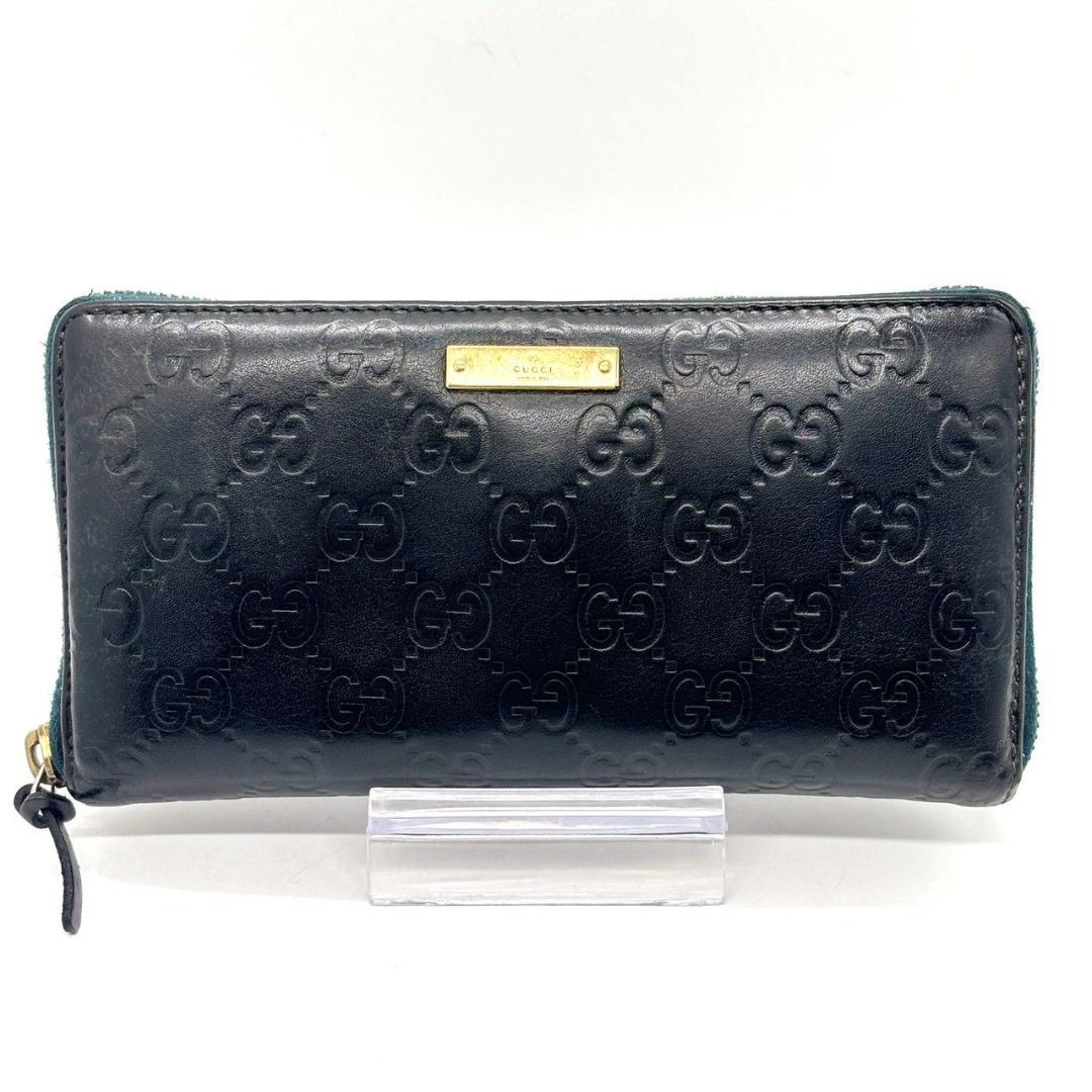ち*♡様 グッチ　長財布 12カード ラウンドファスナー グッチシマ エンボス