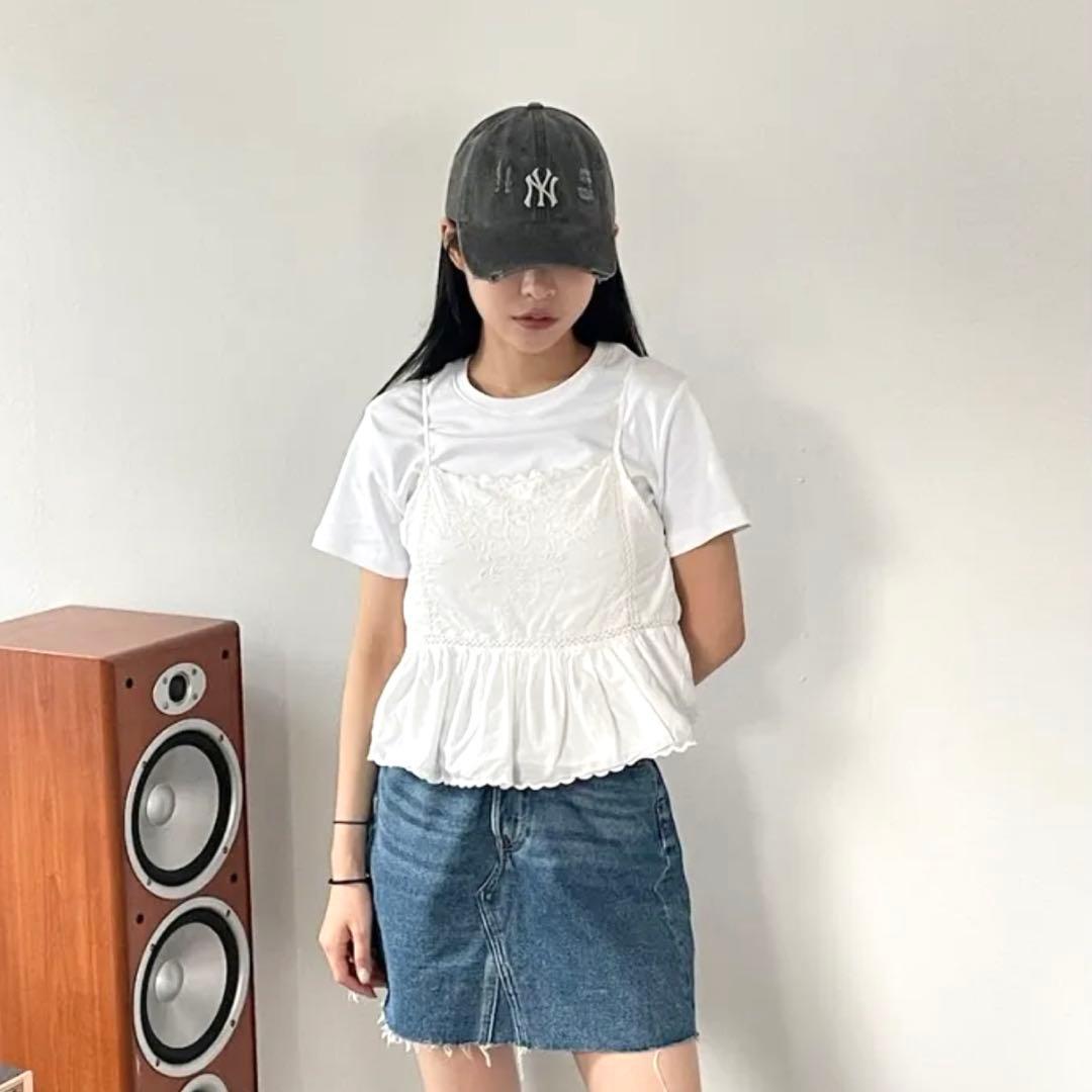 韓国限定 MLB ニューヨーク　ヤンキース　キャップ カリナ着用モデル