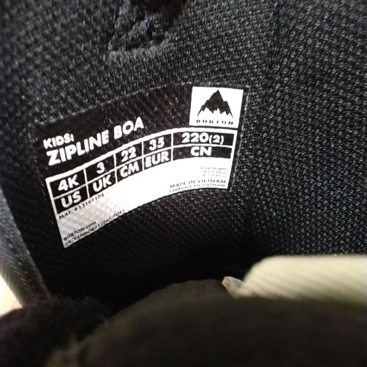 BURTON Zipline BOA 22㎝　キッズ用スノーボードブーツ