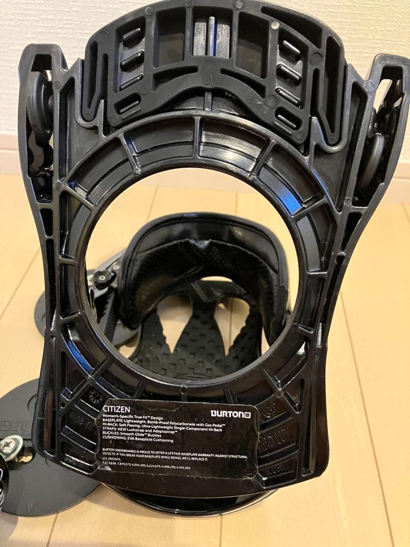 Burton スノーボード ビンディング 3D プレート付き　バートン　黒